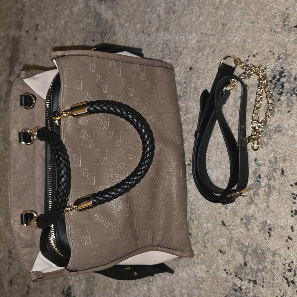 Steve Madden Tan and Black Satchel